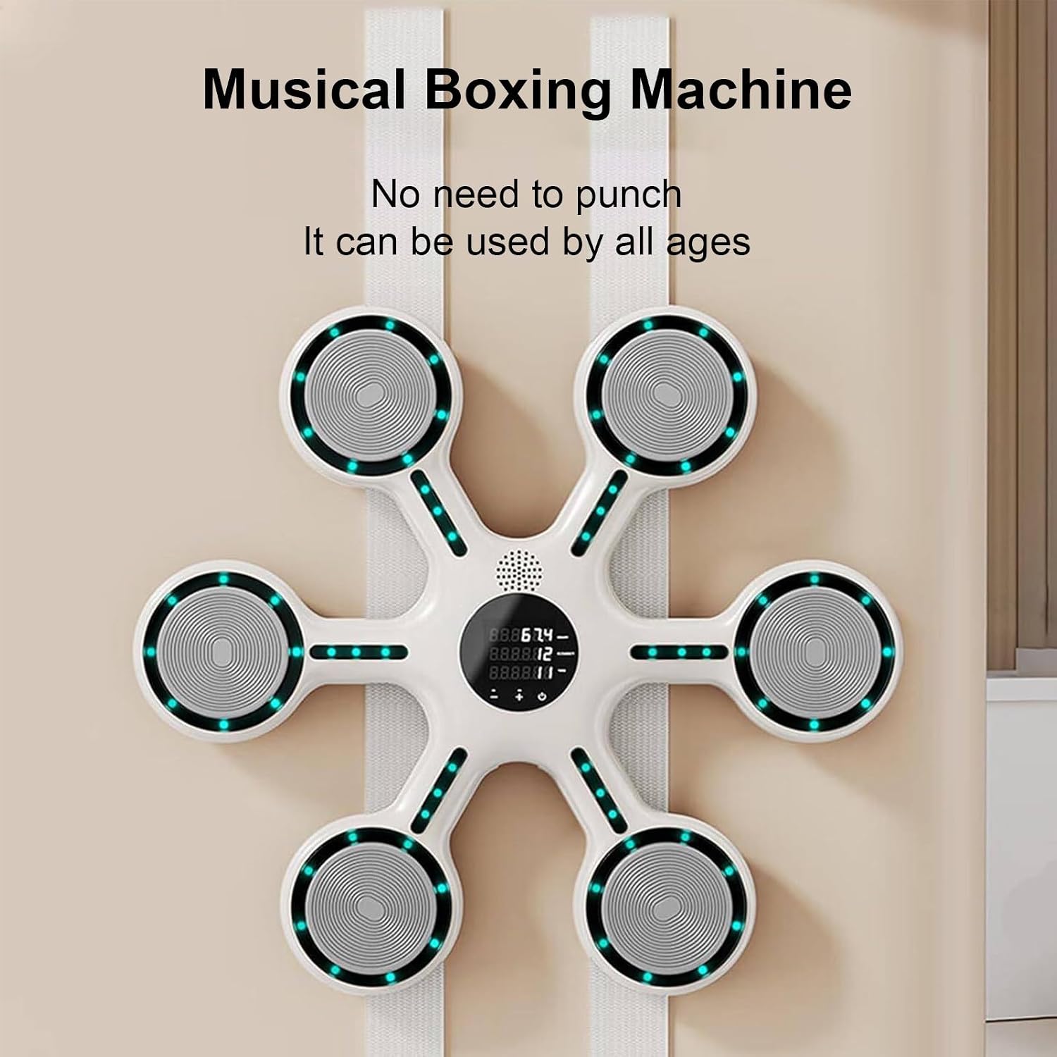 Boxing Music Machine, Wall Boxing Machine, Support Timing & Counting, Home Boxing Gym Equipment, with Lights & Led Display, for Indoor/Outdoor