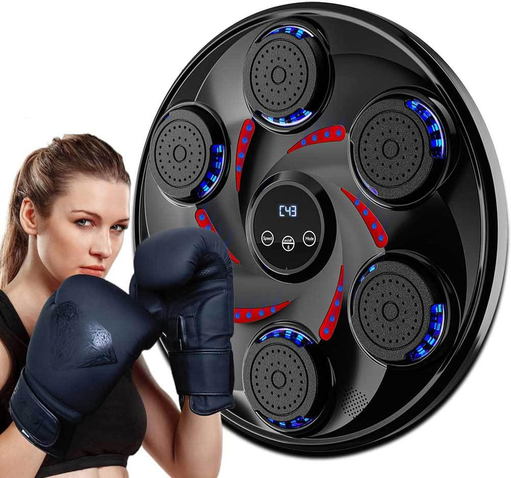 GOWENIC Music Boxing Machine with Boxing Gloves, Wall Mounted Smart Bluetooth Music Boxing Trainer, Electronic Boxing Punching Training Target for Adult Kids Home Gym