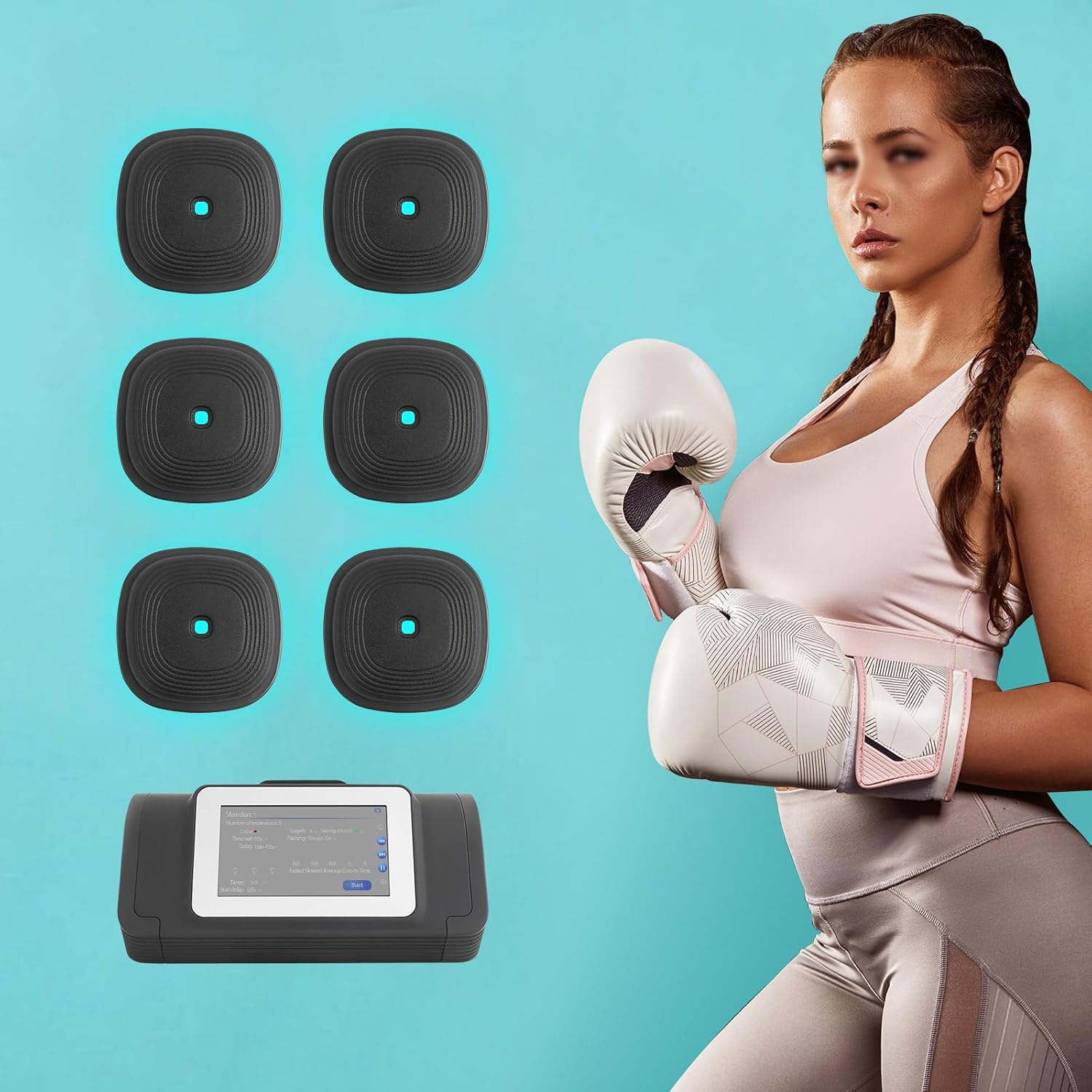 Split Musical Boxing, Wall Mounted Electric Smart Music Punching Machine for Training and Entertainment,Boxing for Kids and Adults, Six Targets