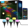 Govee Outdoor Ground Lights 2, 50ft Patio Decorations, 15 Pack RGBIC Pathway Lights with 100LM Warm White, IP67 Waterproof, 63 Scene Modes, Works with Alexa, Google Assistant