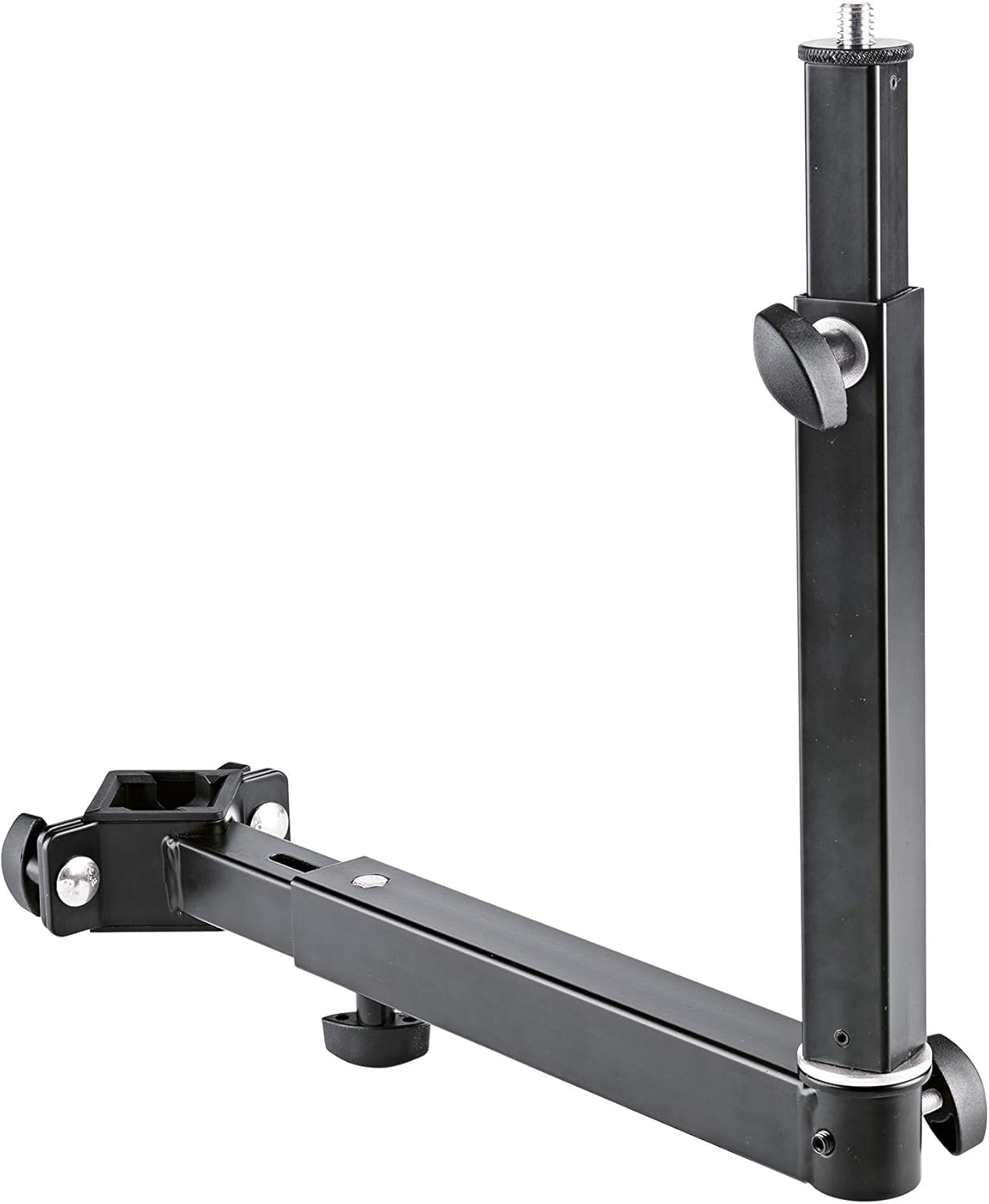 K&M 18807 Universal Holder - Black Steel Adjustable Extension for Music Accessories - for Folding Table and Omega
