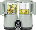 Babymoov Duo Meal Glass Baby Food Maker, Celadon Green – 4-in-1 Steamer, Blender, Defroster, and Heater with Programmable Timer, Large Capacity, Glass Bowls, Dishwasher Safe