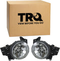 TRQ Driver and Passenger Side Headlight Assembly Set Compatible with 2007–2014 Toyota FJ Cruiser
