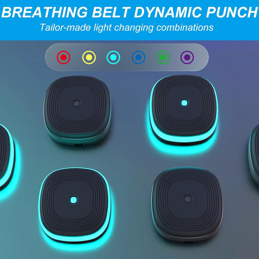 Split Music Boxing Machine, with Led Colored Lights Strip/Dual Channel Music Speakers,for Adults/Children Concentration Agility Training,8Target