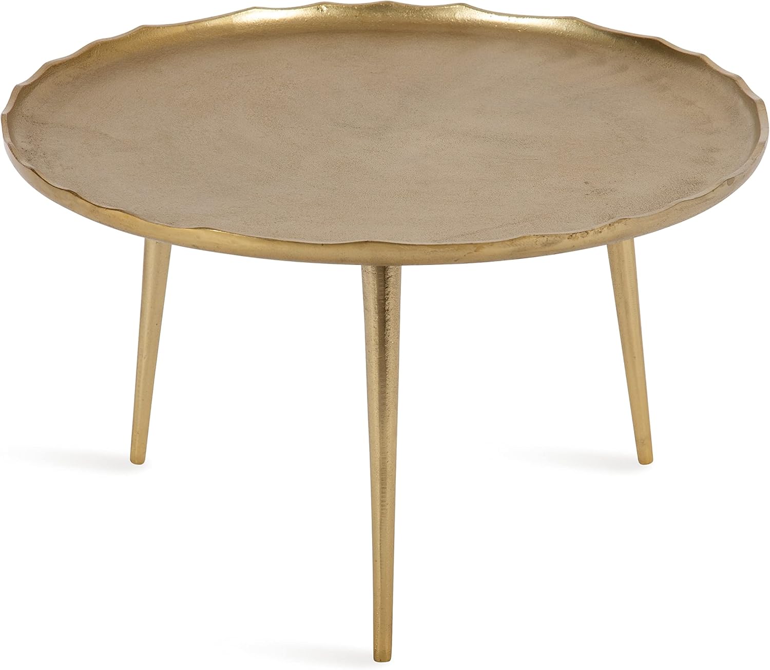 Kate and Laurel Alessia Modern Coffee Table, 26 x 26 x 15, Gold, Metal Coffee Table with Antique Detailing for Storage and Display