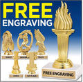 Crown Awards 5' Disco Ball Figure Trophy - Music Recognition Dance Trophies Prime