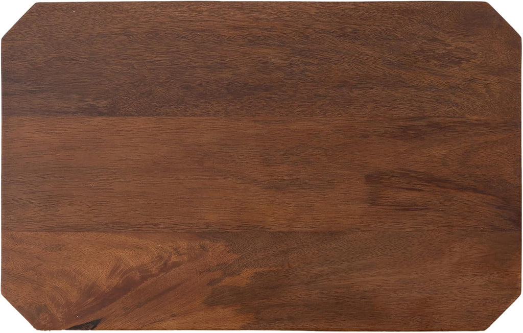 Kate and Laurel Talcott Modern Rectangle Wood Side Table, 16 x 10 x 25, Walnut Brown, Transitional Decorative Two-Tier End Table for Use as a Bedroom Nightstand or Living Room Accent