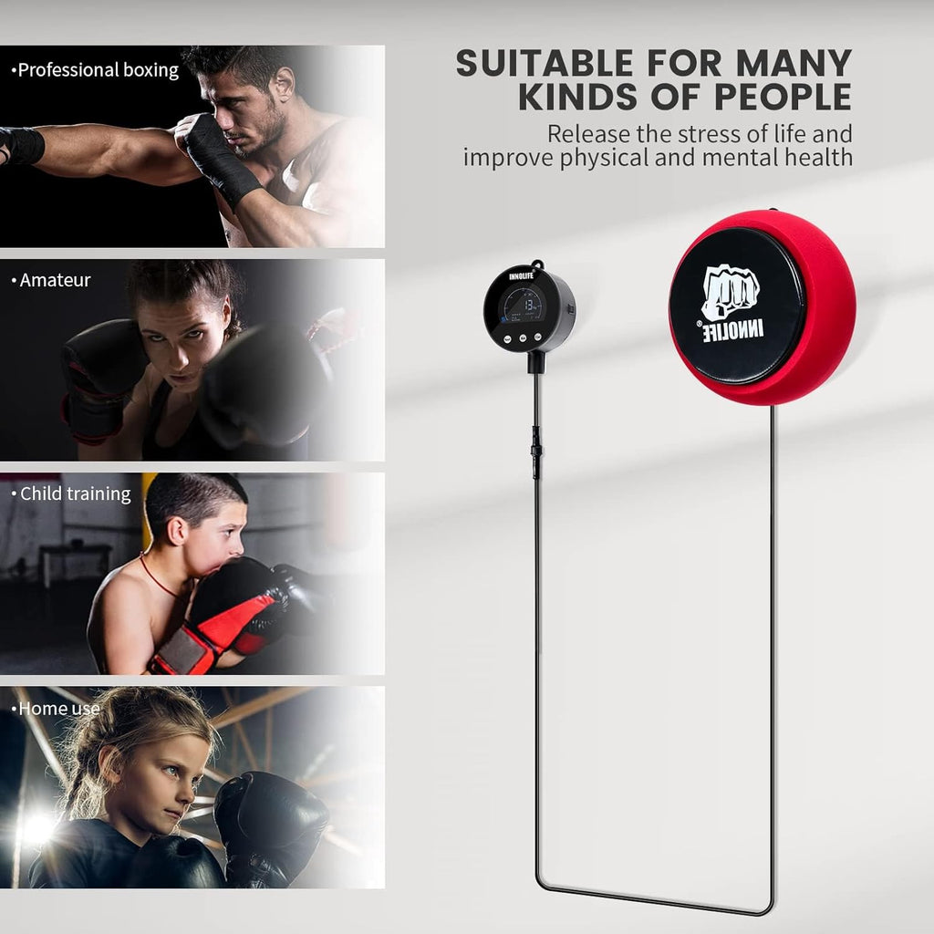 INNOLIFE Professional Boxing Dynamometer – High-Accuracy Punch Power Tracker with Soft Punching Pad and LCD Display, 1543Lbs Capacity, KG/LB/N Unit Switch