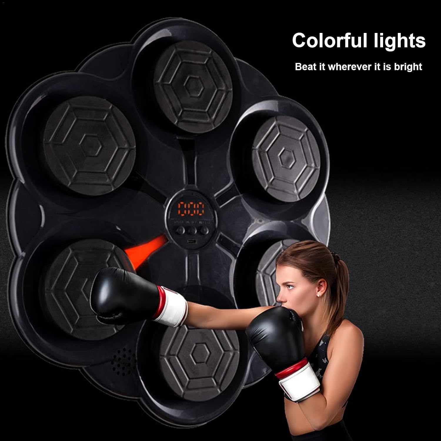 Targeted Boxing Training | Boxing Music Training Machine | Wall Mount Boxing Target with Music for Adults and Kids, Home Fitness Equipment for Stress Relief and U