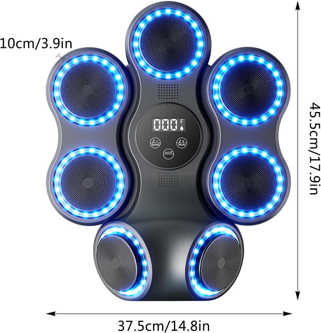Musical Boxing Machine, 10 in 1 Intelligent Boxing Machine, Interactive Trainer, 10 Training Modes and Double Play, Music Sync