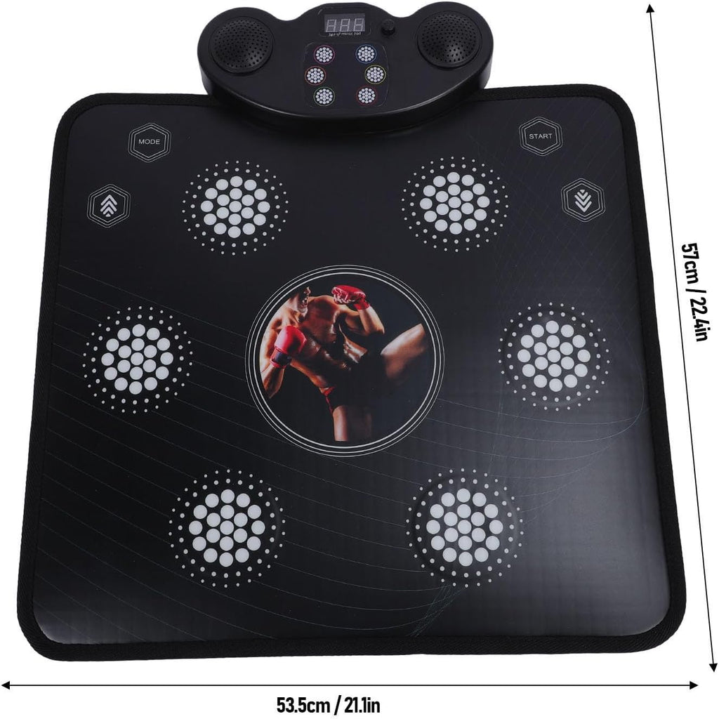 2 in 1 Music Boxing Machine and Dance Pad Soft PVC Relieve Stress Wall Mounted Punching Machine Dance Pad for Adults Kids