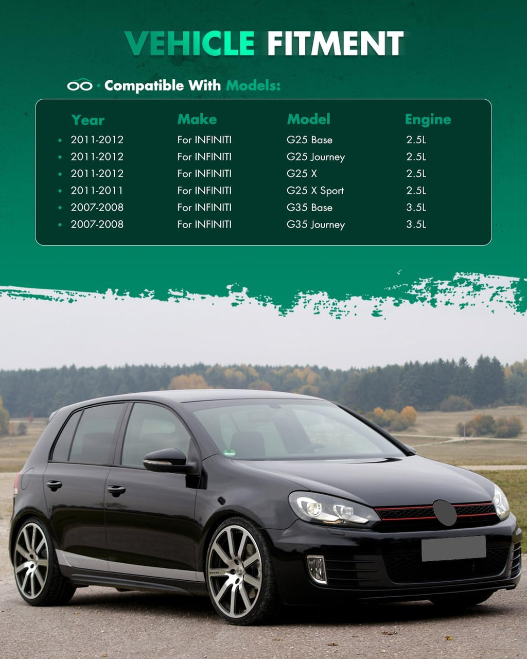 SCITOO Rear Spoiler Wing for Infiniti G37 G25 Sedan 2007-2013, Carbon Fibre Look Trunk Lip Spoiler Wing Black
