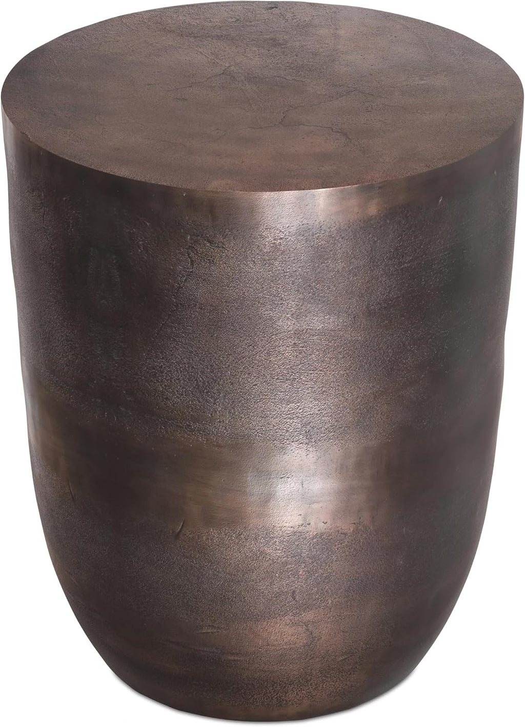 SIMPLIHOME Morris Metal Table - 17 inch Wide Cast Aluminum Round Accent Table in Antique Copper, Industrial Side or End Table for Living Room, Bedroom or Entryway with Handcrafted Finish, Assembled