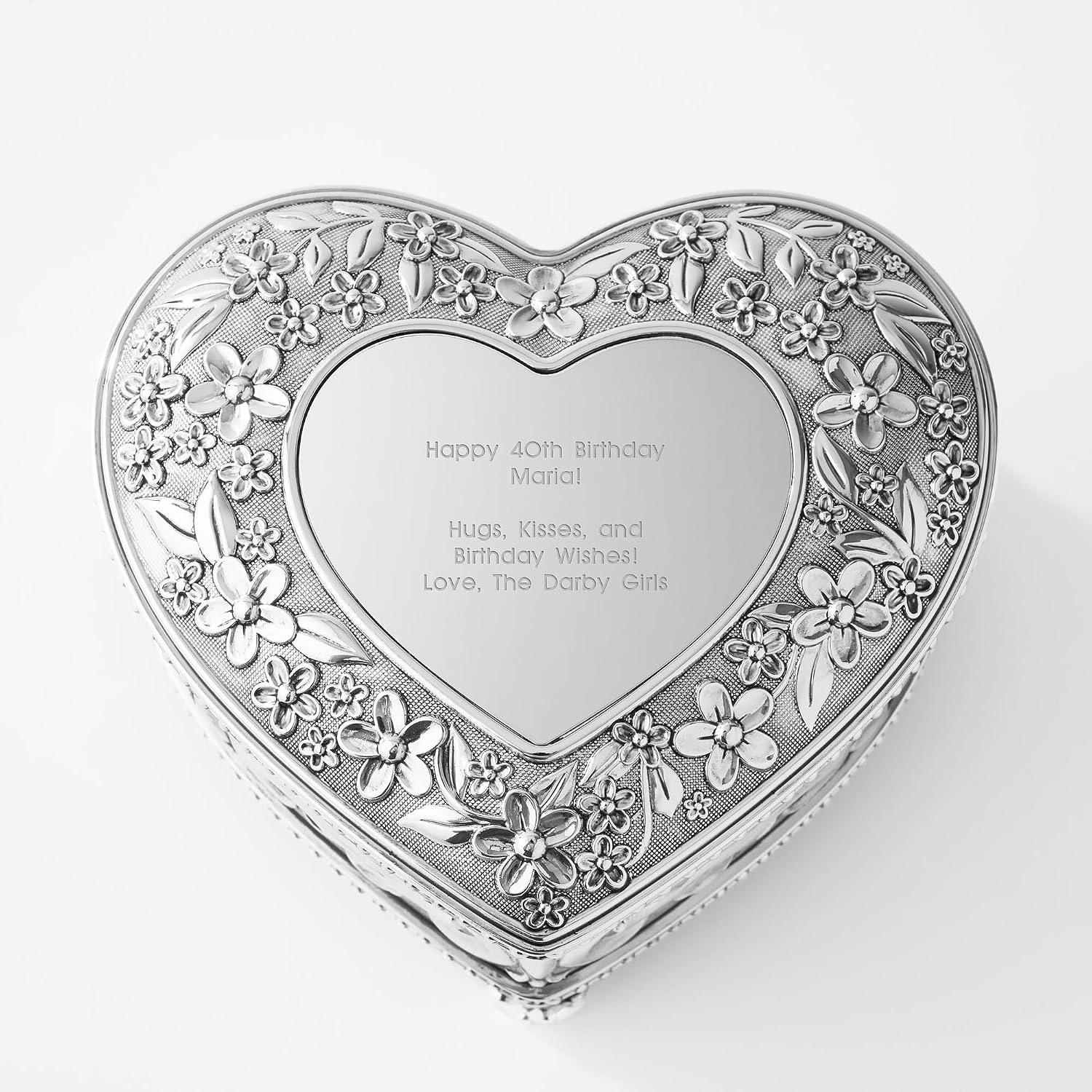 THINGS REMEMBERED ENGRAVED Flourish Musical Heart Keepsake Box for Mom (Free Customization)
