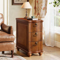 Tribesigns Wood Fully Assembled End Table, 3-Drawers Narrow Slim Side Table, No Assembly Required, Nightstand for Bedside, Small Spaces, Living Room, Bedroom, Walnut Brown
