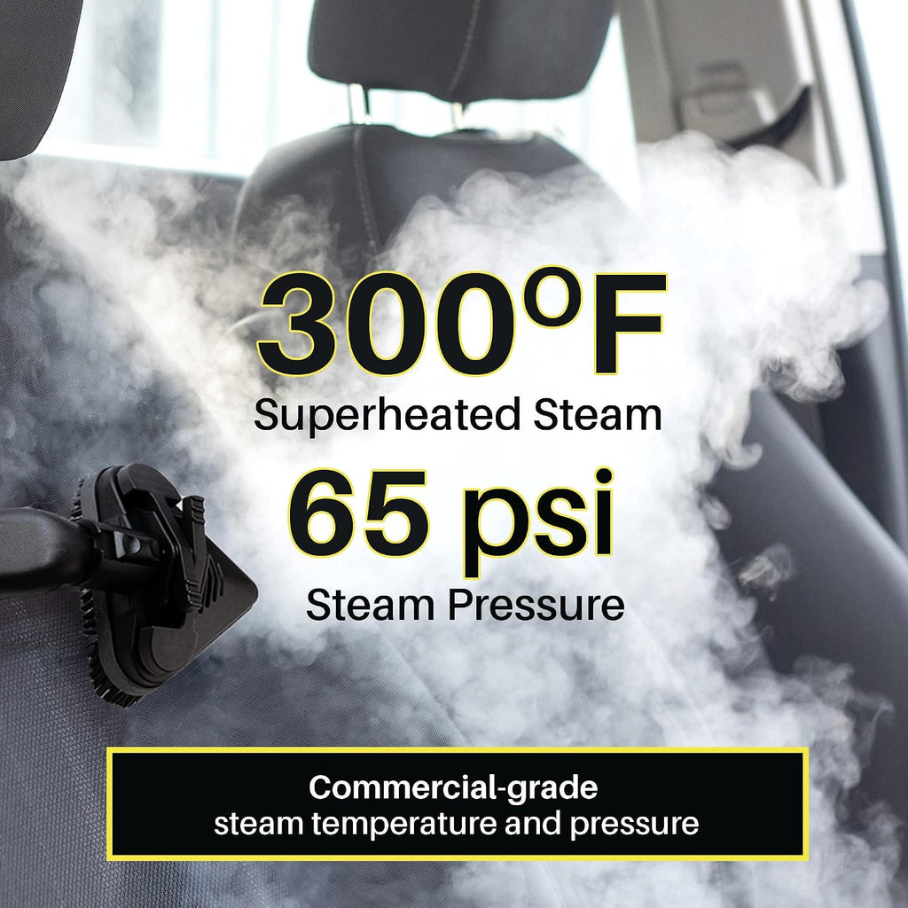 US Steam FALCON™ Commercial Steam Cleaner | 1800 W | Lightweight, Durable, Stainless Steel | 305*F & 70PSI | Hot Water Burst Feature | Long 12ft Hose | 1 gal. Boiler | Great for Auto Detailing