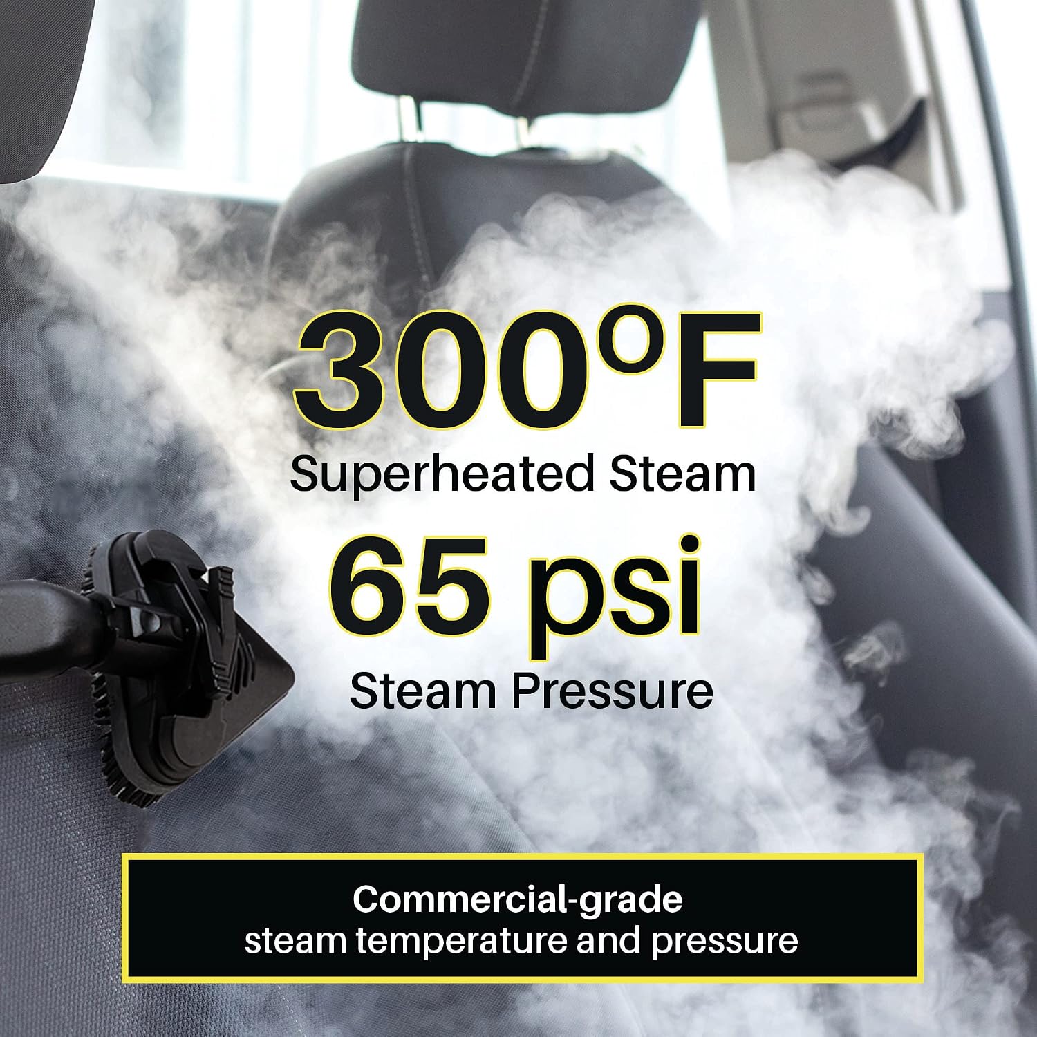 US Steam FALCON™ Commercial Steam Cleaner | 1800 W | Lightweight, Durable, Stainless Steel | 305*F & 70PSI | Hot Water Burst Feature | Long 12ft Hose | 1 gal. Boiler | Great for Auto Detailing