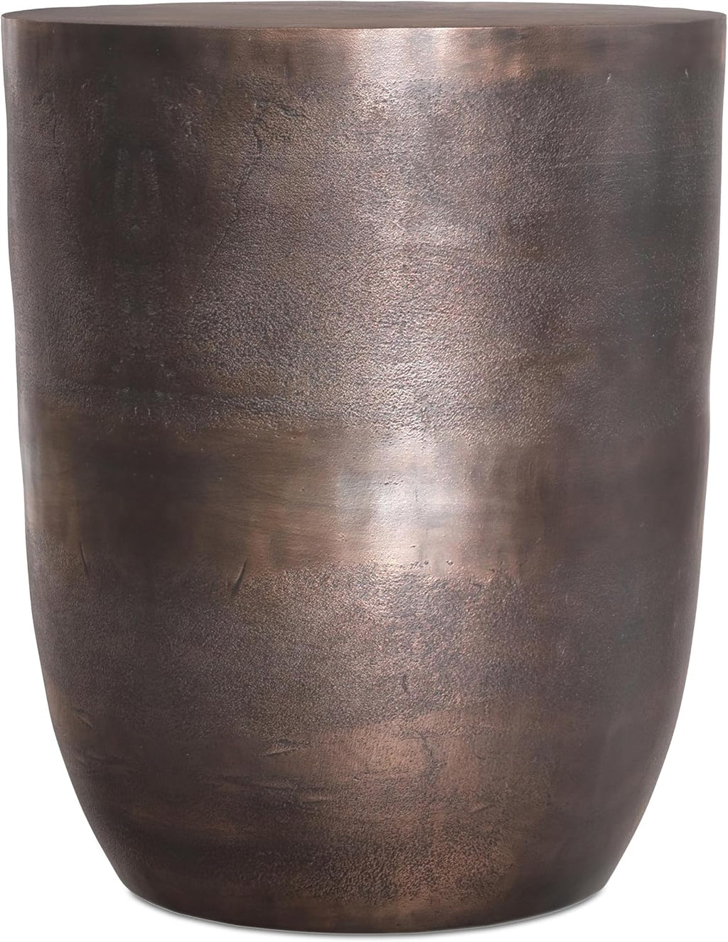 SIMPLIHOME Morris Metal Table - 17 inch Wide Cast Aluminum Round Accent Table in Antique Copper, Industrial Side or End Table for Living Room, Bedroom or Entryway with Handcrafted Finish, Assembled