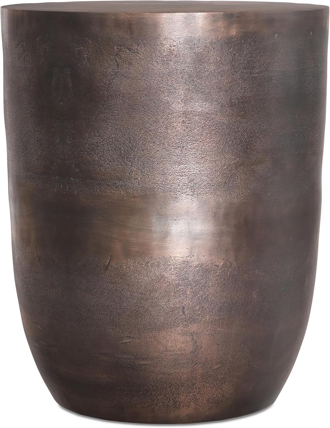 SIMPLIHOME Morris Metal Table - 17 inch Wide Cast Aluminum Round Accent Table in Antique Copper, Industrial Side or End Table for Living Room, Bedroom or Entryway with Handcrafted Finish, Assembled