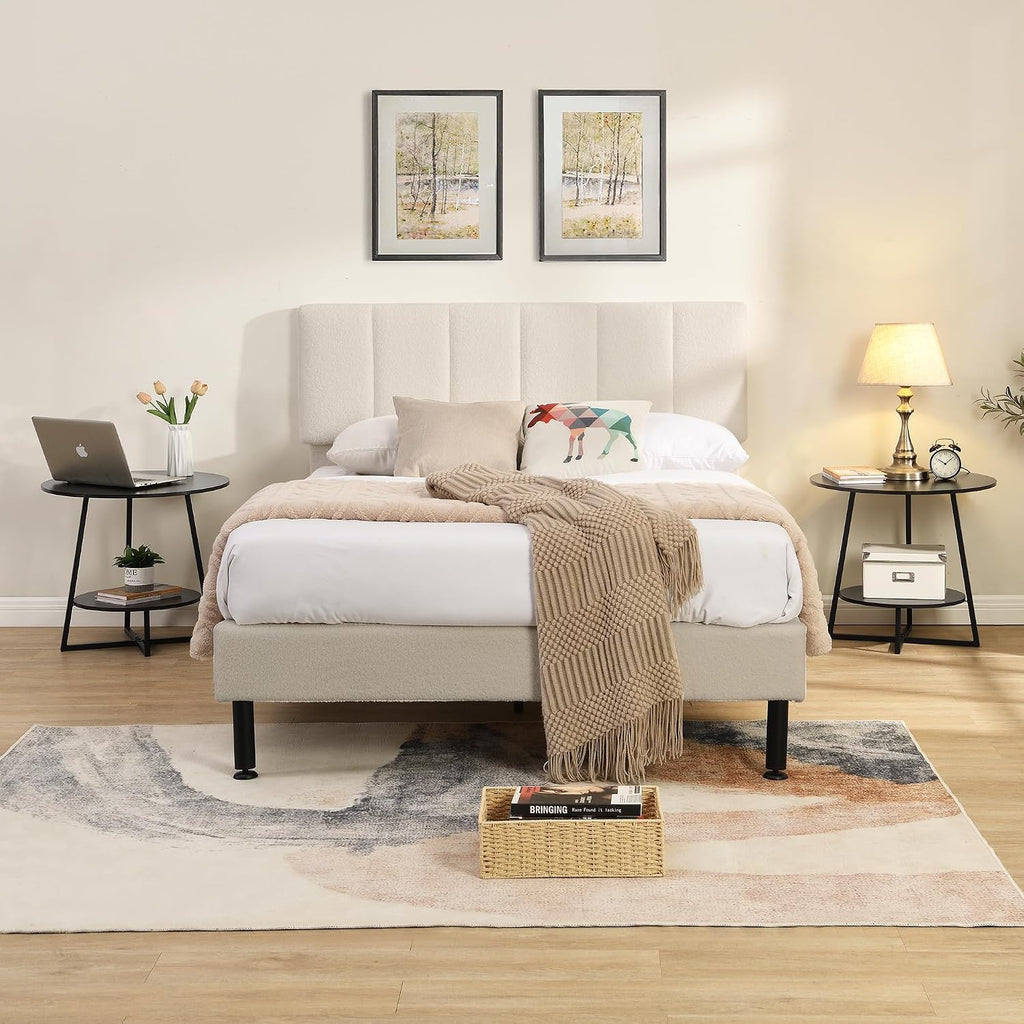D&H FURNIMMT 20' Living Room Side Table Set of 2 for Small Spaces, 2 Tier Wood Top Round End Tables with Storage Shelf, Accent Sofa Table for Bedroom, Office, Sunroom, Balcony, Black