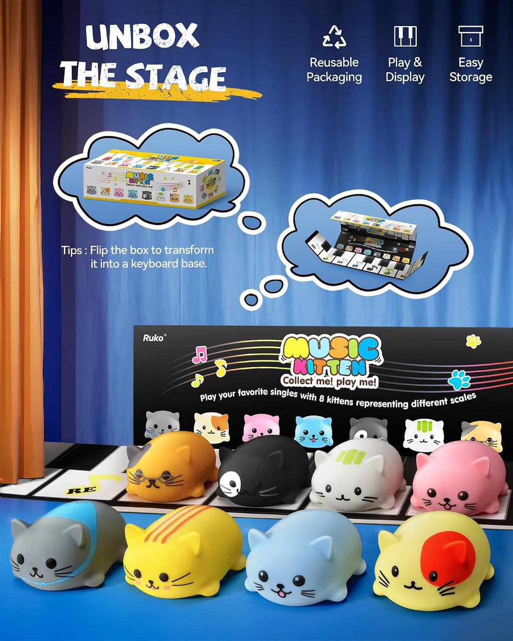 Ruko 1701 Musical Cats Piano Keyboard and Ruko 18011 Smart Robot Dog Toy for Boys & Girls Age 3 4 5 6 7 8