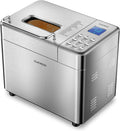 CUCKOO CBM-AAB101S | Multi-Functional Bread Maker | 1 lb, 1.5 lb, & 2 lb. Loaf Options, Crust Color Customization, Auto Fruit & Nut Dispenser, Gluten-Free Option | Stainless Steel (Renewed)