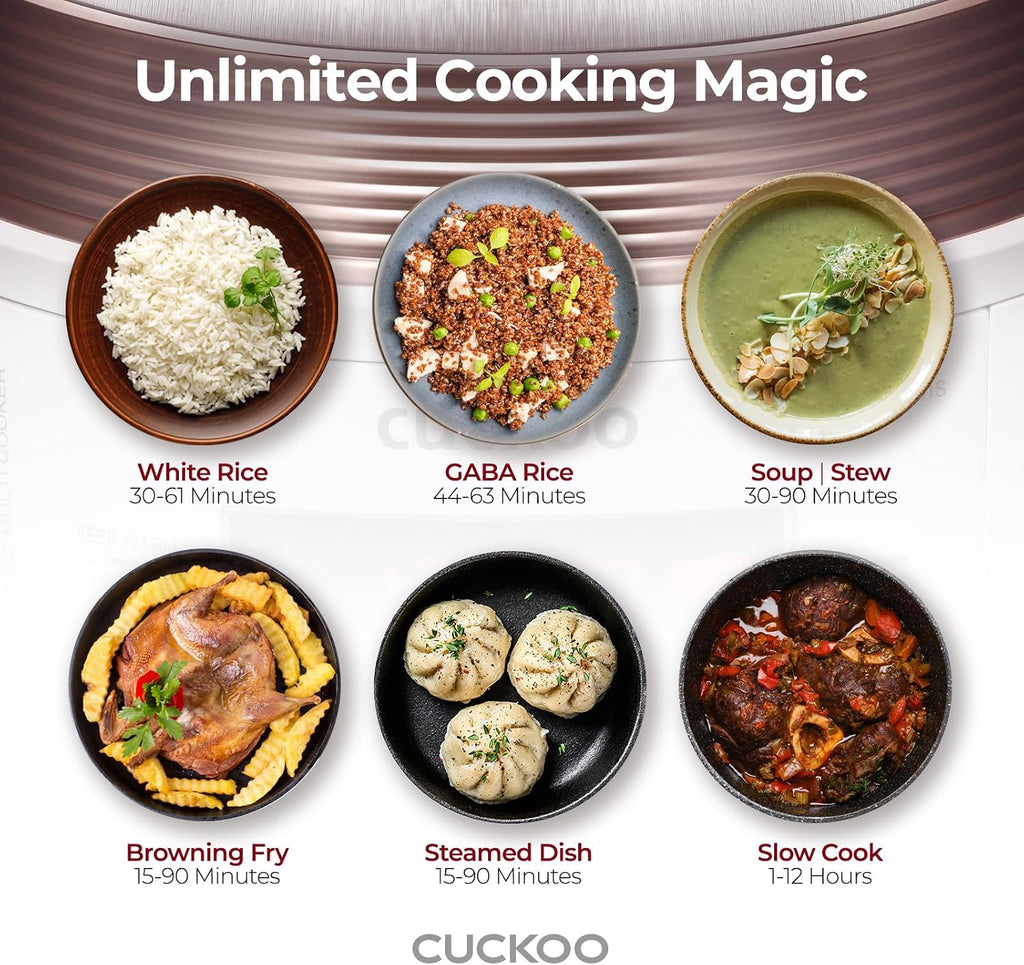 CUCKOO Electric Pressure Cooker 5QT, Versatile Slow Cooker with 10 Menu Options, High Pressure Food Steamer for Cooking, Instant Multicooker with Stainless Steel Non-Stick Inner Pot (CMC-QSB501S)