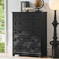 Joaxswe Farmhouse 6 Drawer Dresser for Bedroom, 41' Tall Small Dressers & Chest of Drawers, Rustic Wood Dresser with Metal Handle, Storage Organizer Closet for Living Room, Hallway, Entryway