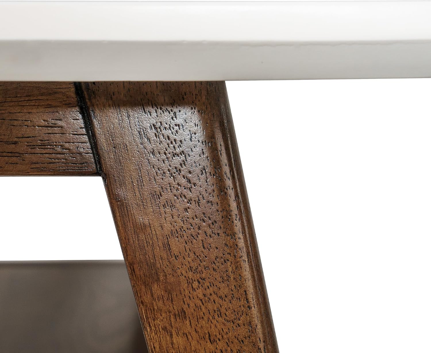 Madison Park Rectangular Wood Coffee Table With Solid Wood Frame & Legs, Living Room Coffee Tables With Storage Shelf, Accent Furniture For Living Room, Minimalist Decor - Off-White / Pecan Parker