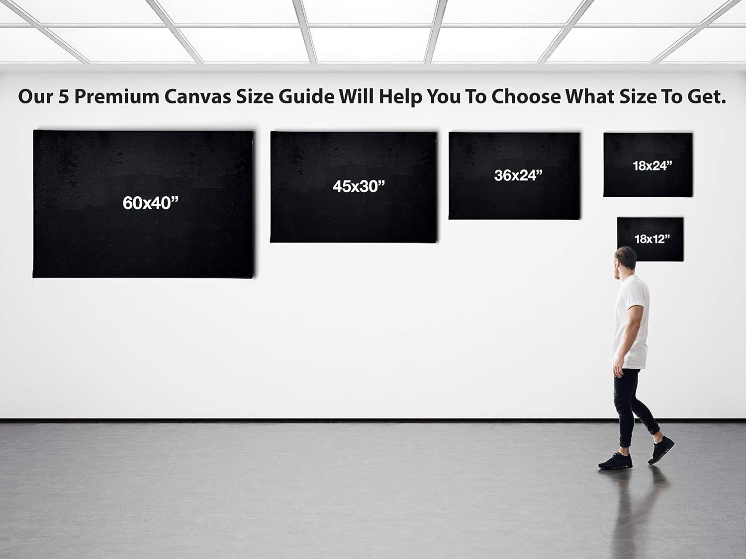 Vintage Rock Band Canvas Wall Art | Black & White Musicians Jumping Print | Retro Home Décor – Various Sizes (45in x 30in Modern Black Framed)