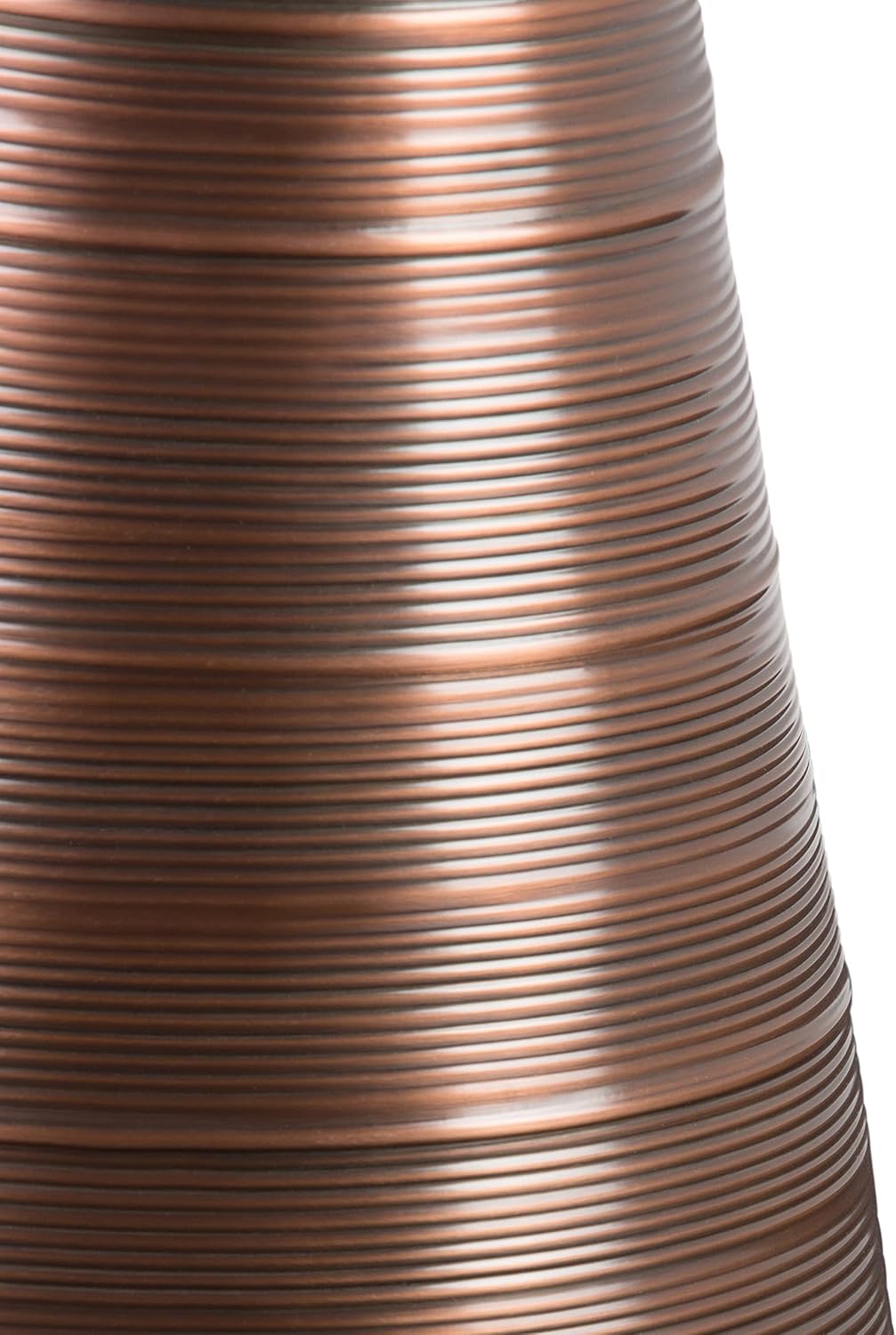 SIMPLIHOME Sheridan Metal Table - 18' Wide x 20' High Solid Metal Round Side Table in Aged Copper, Industrial Accent Table for Living Room, Bedroom, or Office with Sculptural Design, Assembled