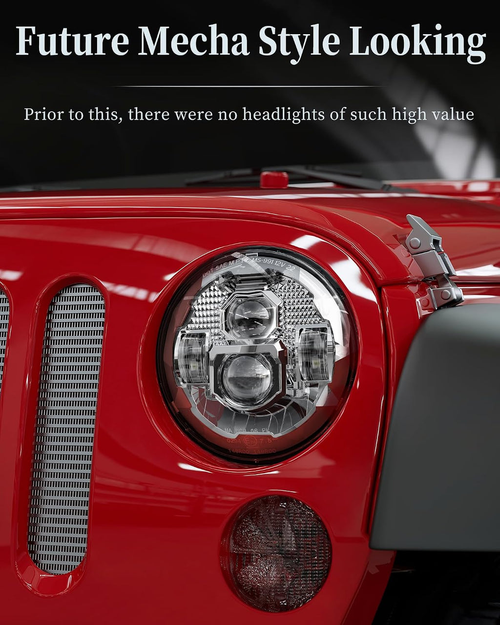 HWSTAR New Upgraded 1000% Bright Anti-glare 7 Inch Led Headlights Round Compatible with Jeep Wrangler JK JKU TJ LJ toyota Austin buick MG Nissan Subaru volvo Honda etc DOT H6024 Hi/Low Sealed Beam