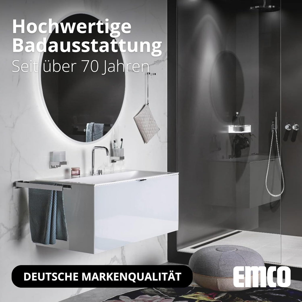 Emco 355500100 Hand Towel Ring System 2 Open Left/Right Rotatable Chrome