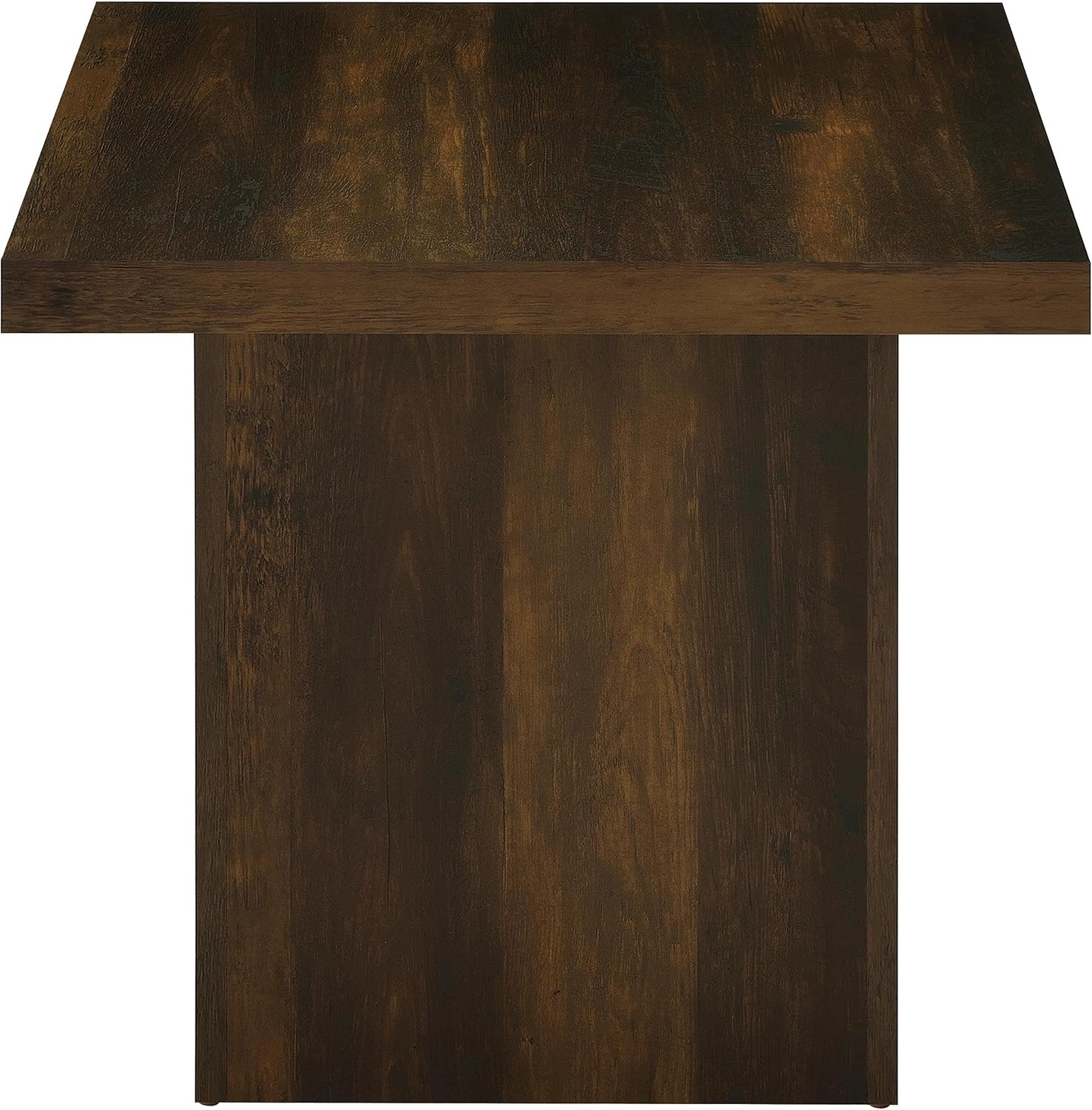 Coaster Home Furnishings - Devar - Wood - Square End Table with Thick Top, Plinth Base, Scratch Resistance and Blocky Frame - Living Room - 23.5-Inch - Dark Pine - 710887