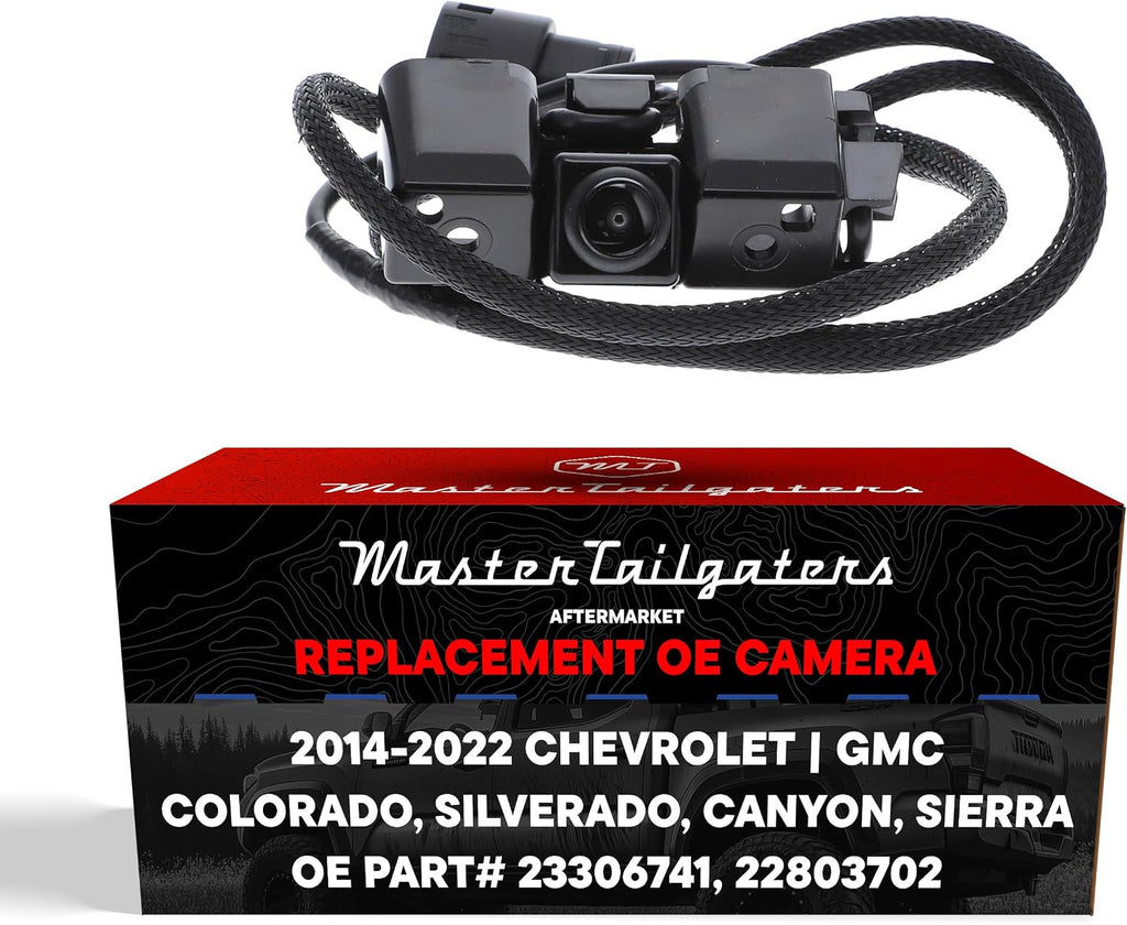 Master Tailgaters Replacement for Chevrolet Silverado (2014-2015), Colorado (2017-2021) / GMC Sierra (2014-2016), Canyon (2015-2022) Backup Camera OE Part # 23306741, 22803702
