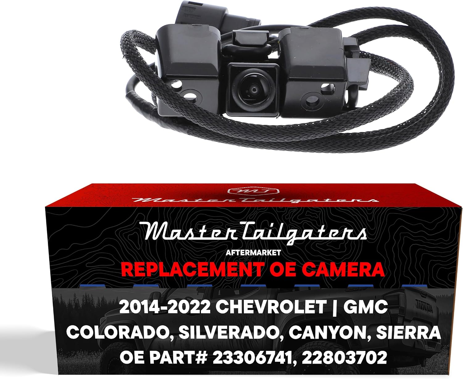 Master Tailgaters Replacement for Chevrolet Silverado (2014-2015), Colorado (2017-2021) / GMC Sierra (2014-2016), Canyon (2015-2022) Backup Camera OE Part # 23306741, 22803702