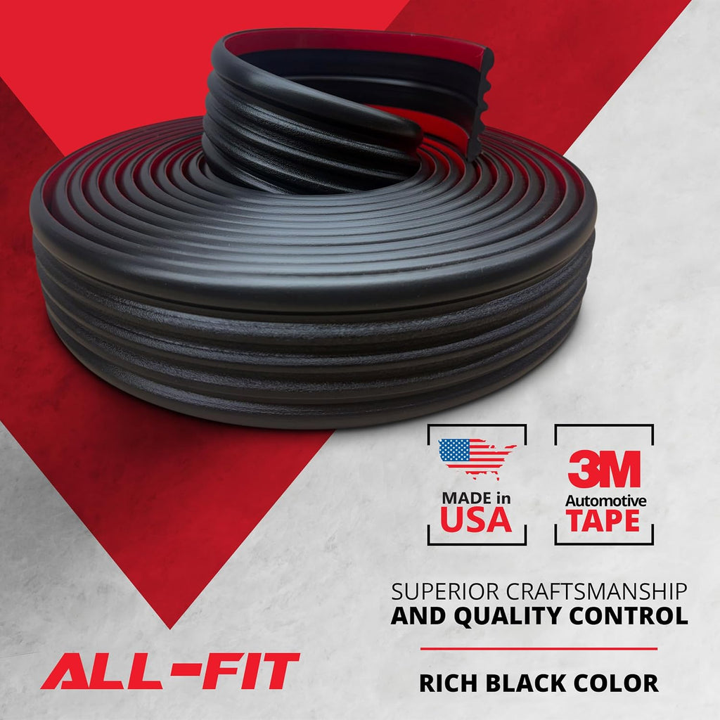 All-Fit Automotive Replacement Old Style Body Side Molding (2.5') – OEM Grade Black Trim fits 1988-1999 Chevy Tahoe, GMC Suburban, Yukon, Blazer, Jimmy OBS – Easy Install w/ 3M Automotive Tape (26 Ft)