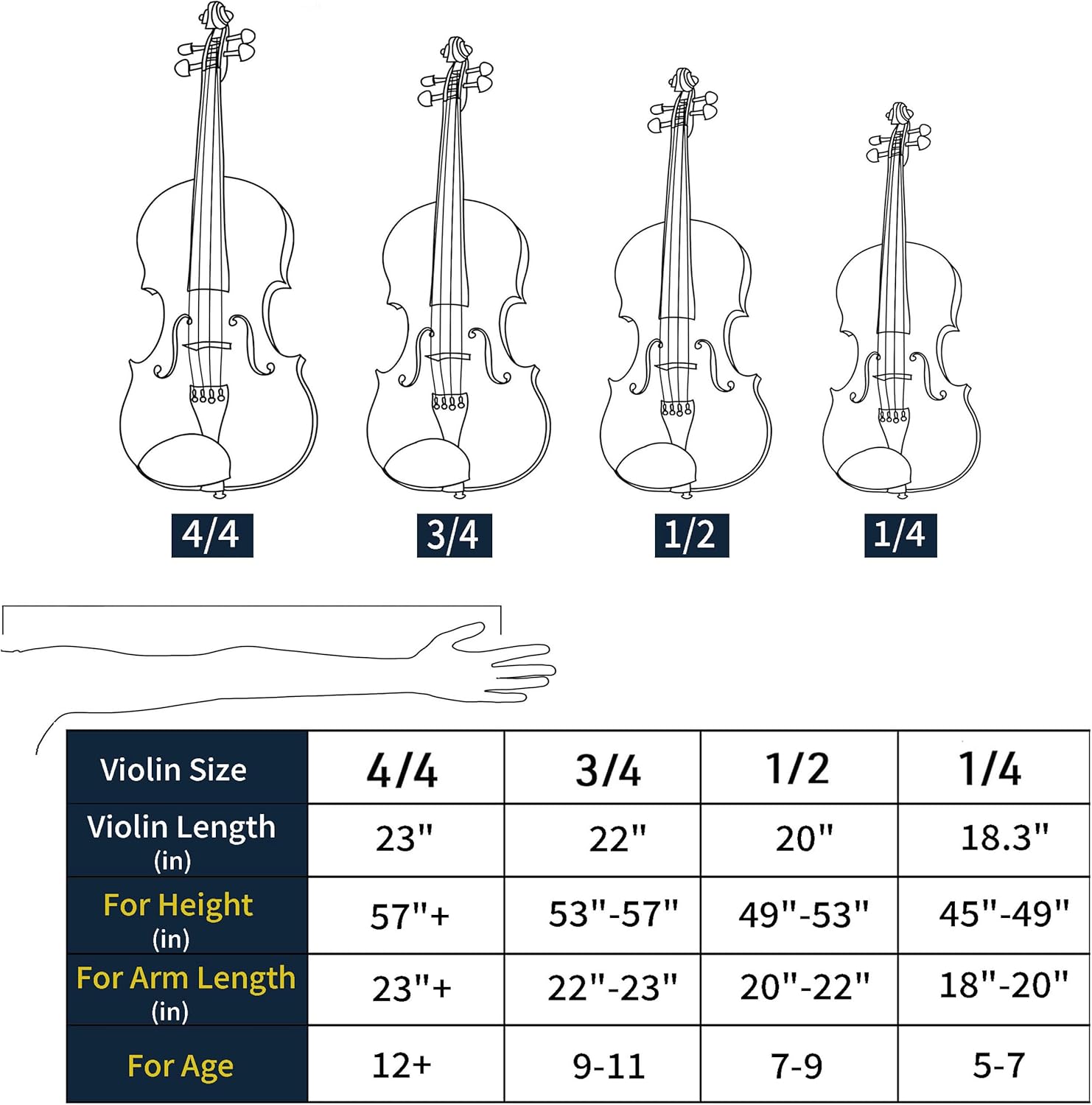 Mendini By Cecilio Violin 4/4 Full Size For Beginners - Fiddle Solidwood Kit with Hard Case - Acoustic Violins with Bow, Rosin, Tuner, Extra Strings & Bridge, Shoulder Rest and Lesson Book
