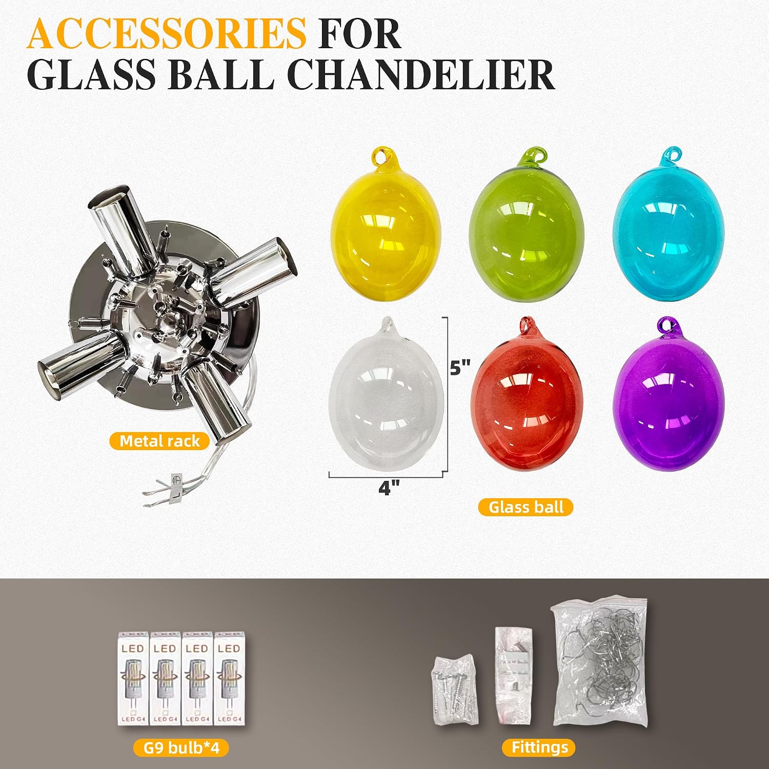 Semi Flush Mount Bubble Chandelier,Close to Ceiling Light Fixtures,16' Modern Bubble Balloon Glass Chandelier with Colorful Globe Glass Shades Pendant Light (Colorful Ceiling, 16 inch)
