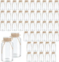 Vintage Glass Flower Vase, Farmhouse Glass Centerpiece Vases Mason Jars for Weddings, Parties & Home Decor Bulk (48, Transparent)