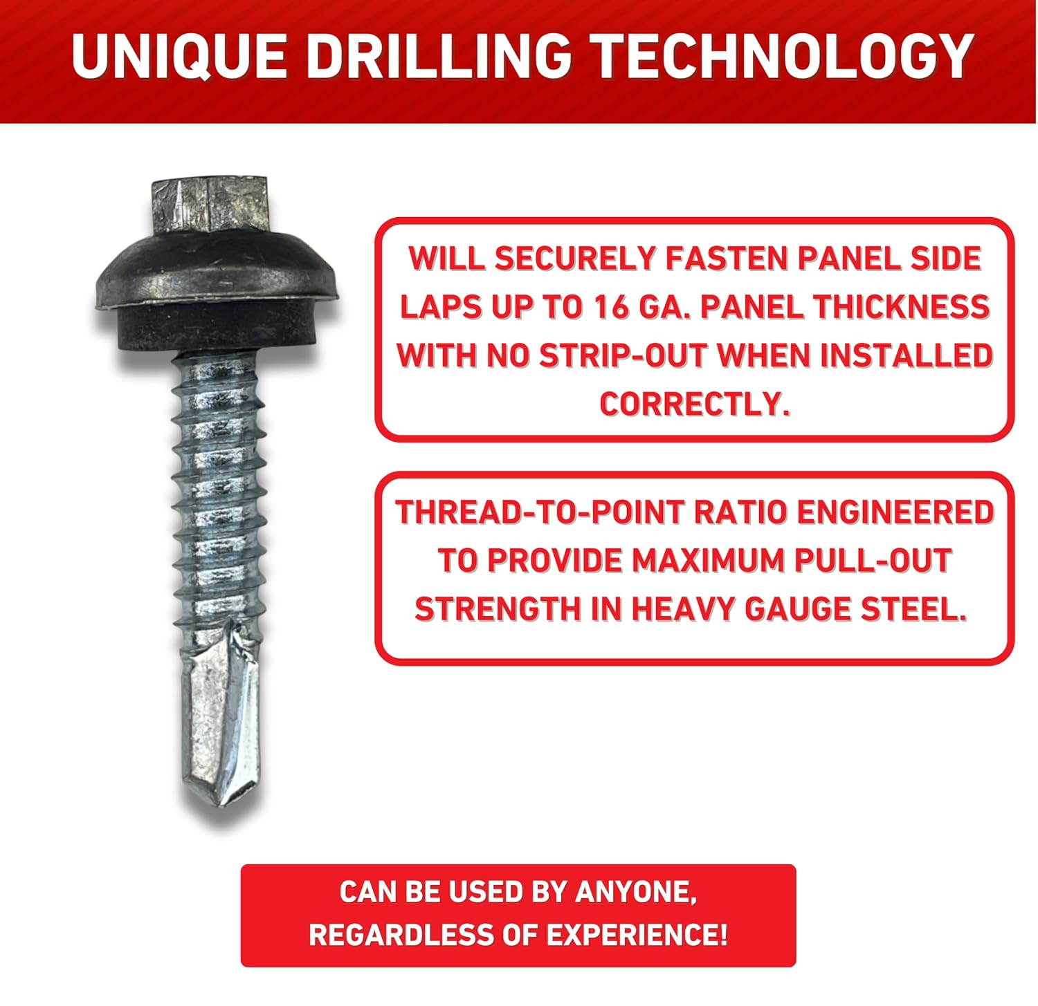 EAGLE 1 Long-Life Metal Roofing Screws: #14 x 1.25 Dome Cap Metal Building Screws (250-Count), Self-Drilling Tip, EPDM Washer, Multiple Colors/Includes 5/16' Magnetic Hex Bit Driver (Regal, 250)