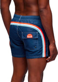 SUNDEK Mens Elastic Waist Boardshort, Swim Trunks 14' Length 5' Inseam
