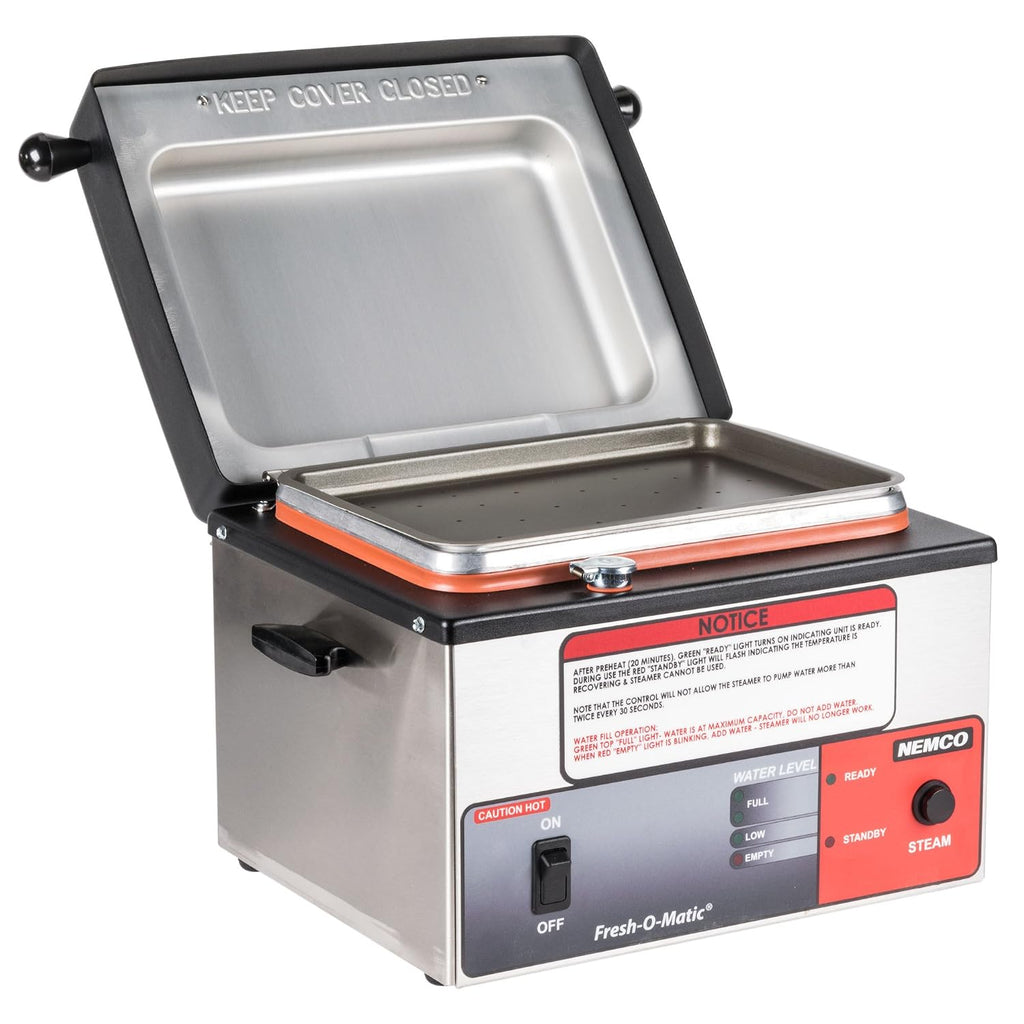 Nemco 6625B Fresh-O-Matic Electric Countertop Rethermalizer and Tortilla/Portion Steamer with Control Panel for Restaurant Buffet Catering | 16.50'W x 12'D x 11.63'H, Stainless Steel, 120v, 1500w