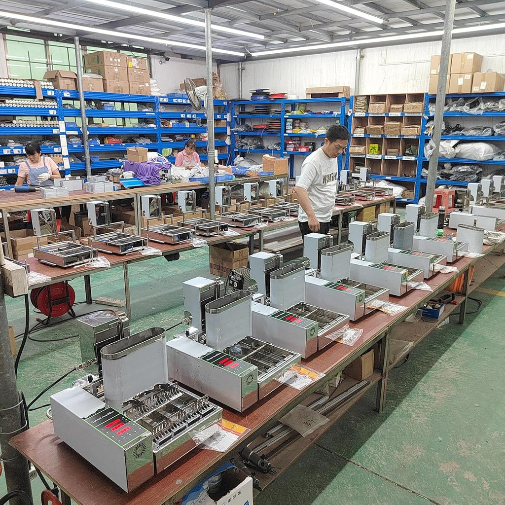 Kolice Commercial 4 Rows Automatic Donuts Machine Integrates Donut Forming, Dripping, Frying, Flipping, Collecting,Counting and Outputting Into One,Auto Frying Donuts Maker