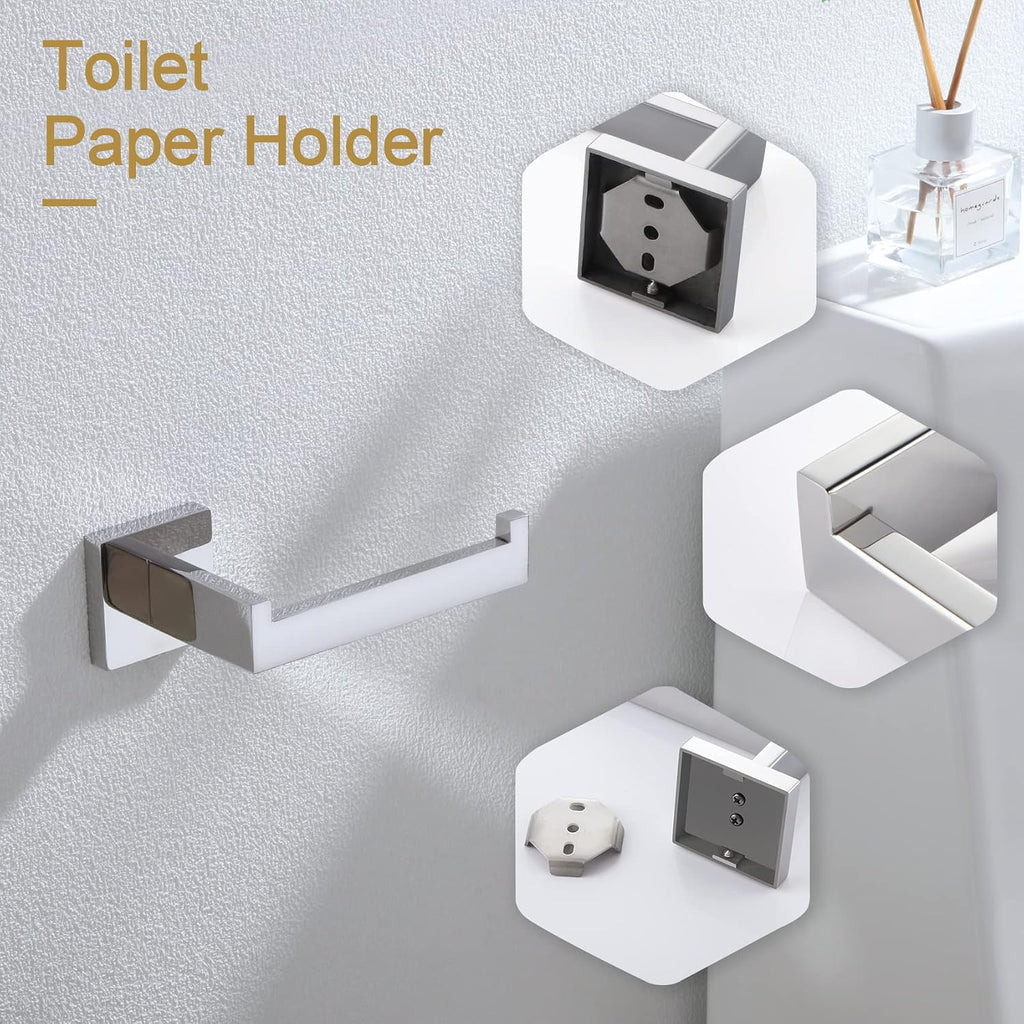 Toilet roll Holder Toilet Paper Holder Roll Towel Ring Hand 9 Inch Hanger Wall Mount Polished Chrome B2003CH