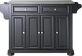 Crosley Furniture Alexandria Stainless Steel Top Rolling Kitchen Island Storage Cart, Spice Rack, Black