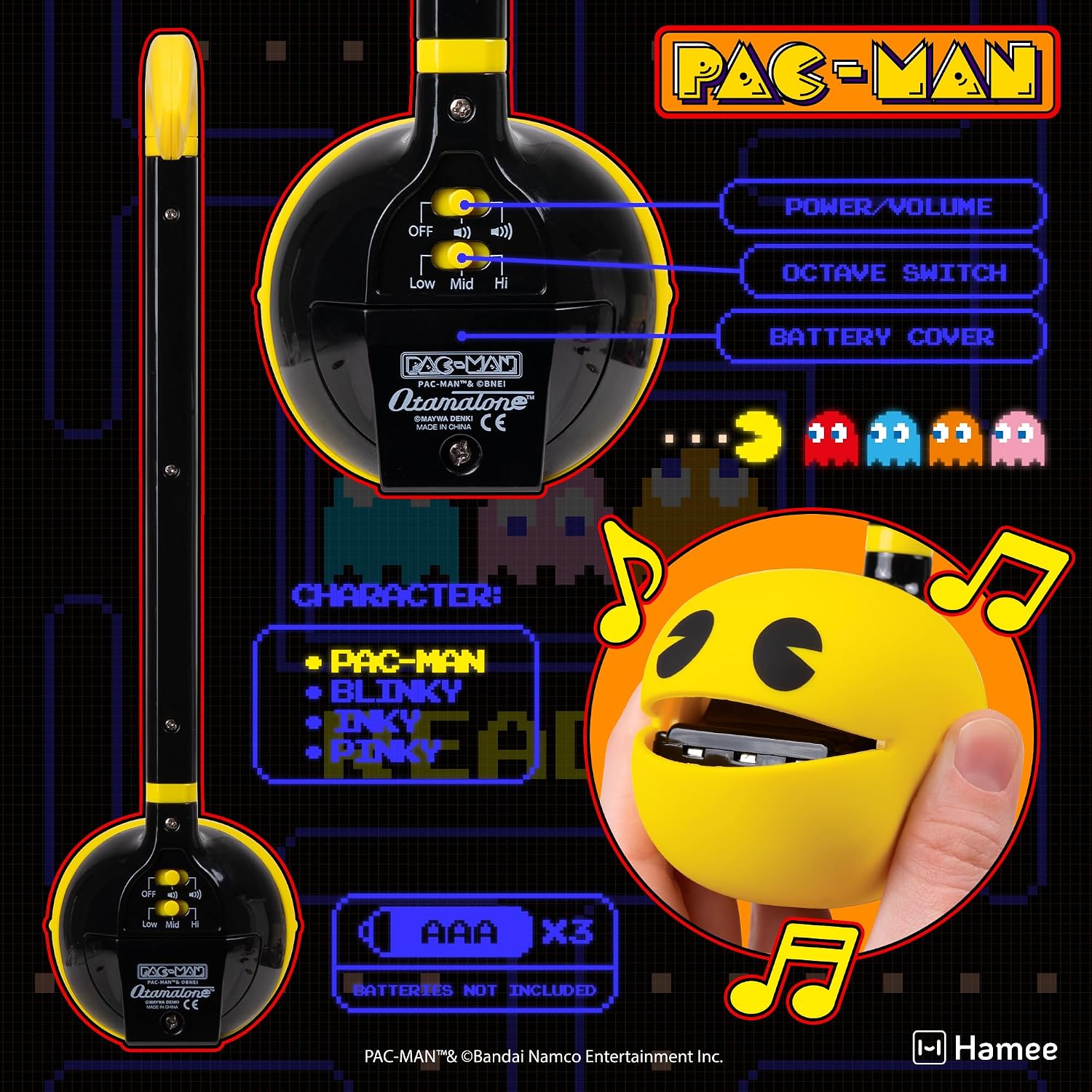 Otamatone PAC-Man Regular and Deluxe Size Bundle Offer Portable Music Instrument / Synthesizer from Japan by Maywa Denki
