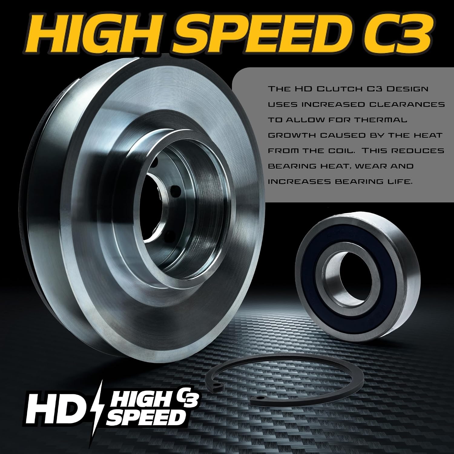 Hi-Torque 150ftlb (OEM 105) BIGBearing PTO Clutch Upgrade for John Deere AM141536 AM136787 X300 X300R X304 X305R X310 X320 X324 X340 X360 X500 X520 X530 X534 X540 X590 AM134397 Tractor Mower