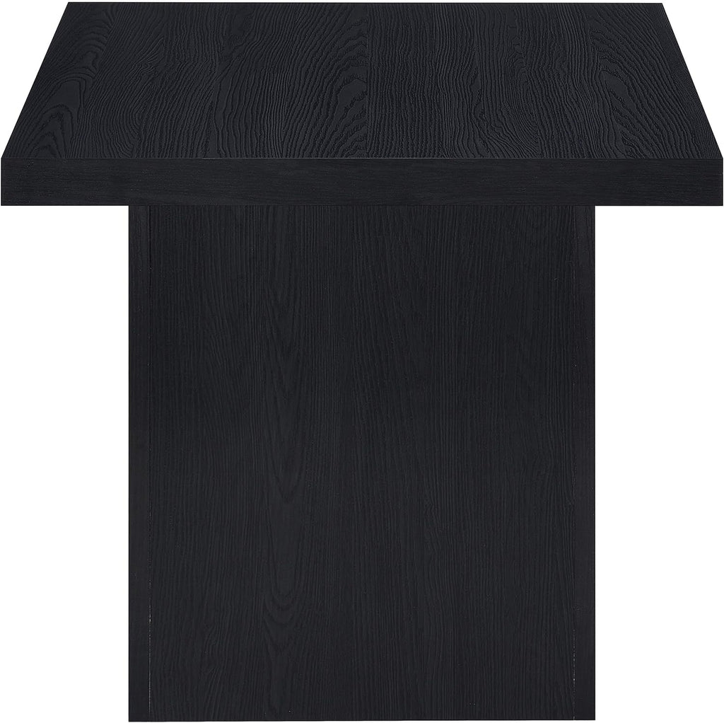 Coaster Home Furnishings - Devar - Wood - Square End Table with Thick Top, Plinth Base, Scratch Resistance and Blocky Frame - Living Room - 23.5-Inch - Black - 706277