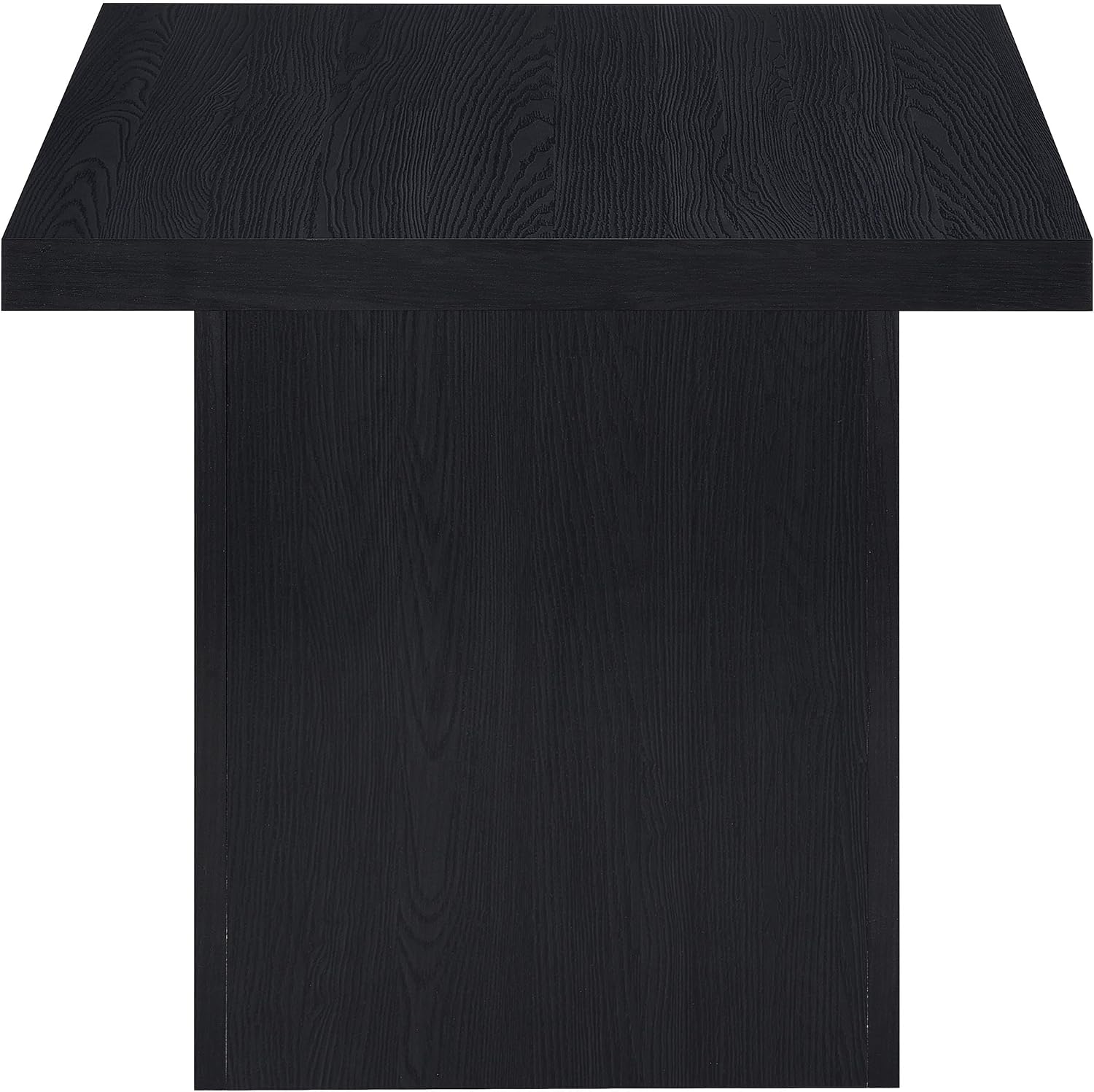 Coaster Home Furnishings - Devar - Wood - Square End Table with Thick Top, Plinth Base, Scratch Resistance and Blocky Frame - Living Room - 23.5-Inch - Black - 706277